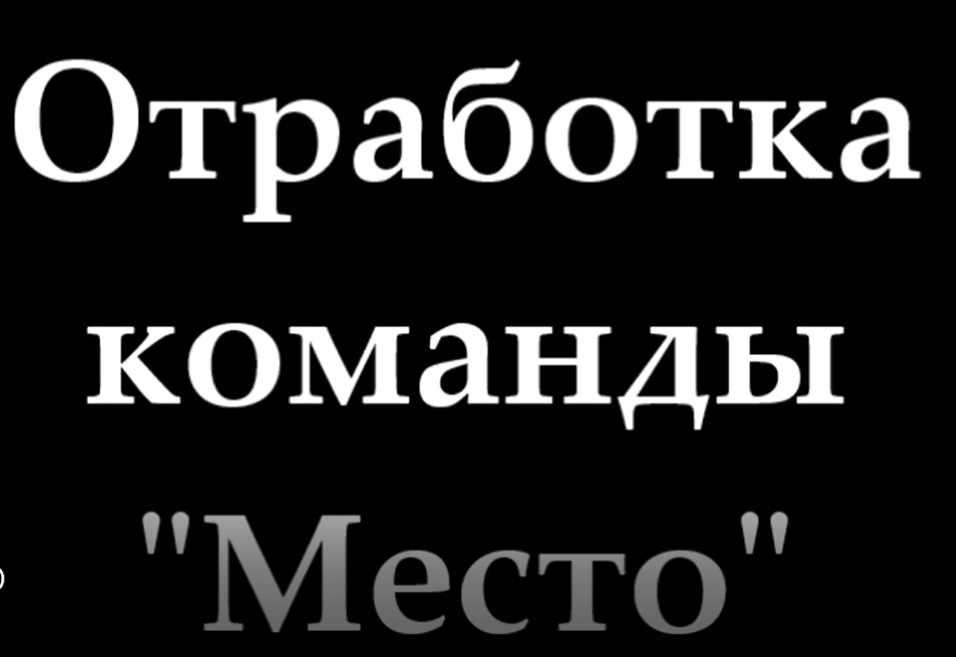 Отработка команды "Место"